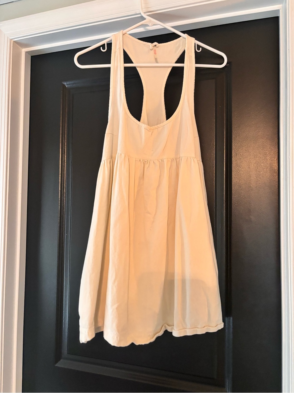 Free People Cream Scoop Neck Swing Tank dress